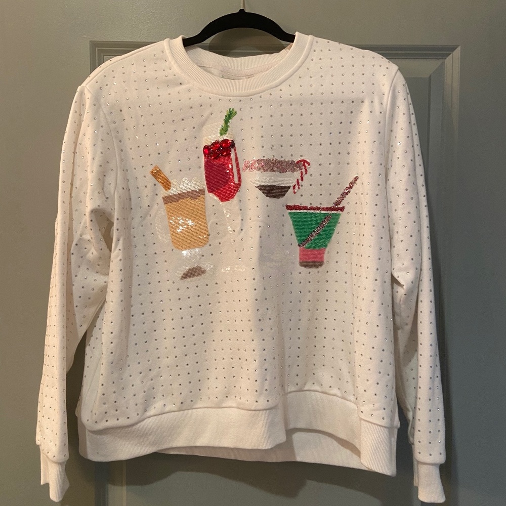 Queen of Sparkles Christmas Cocktails Sweatshirt